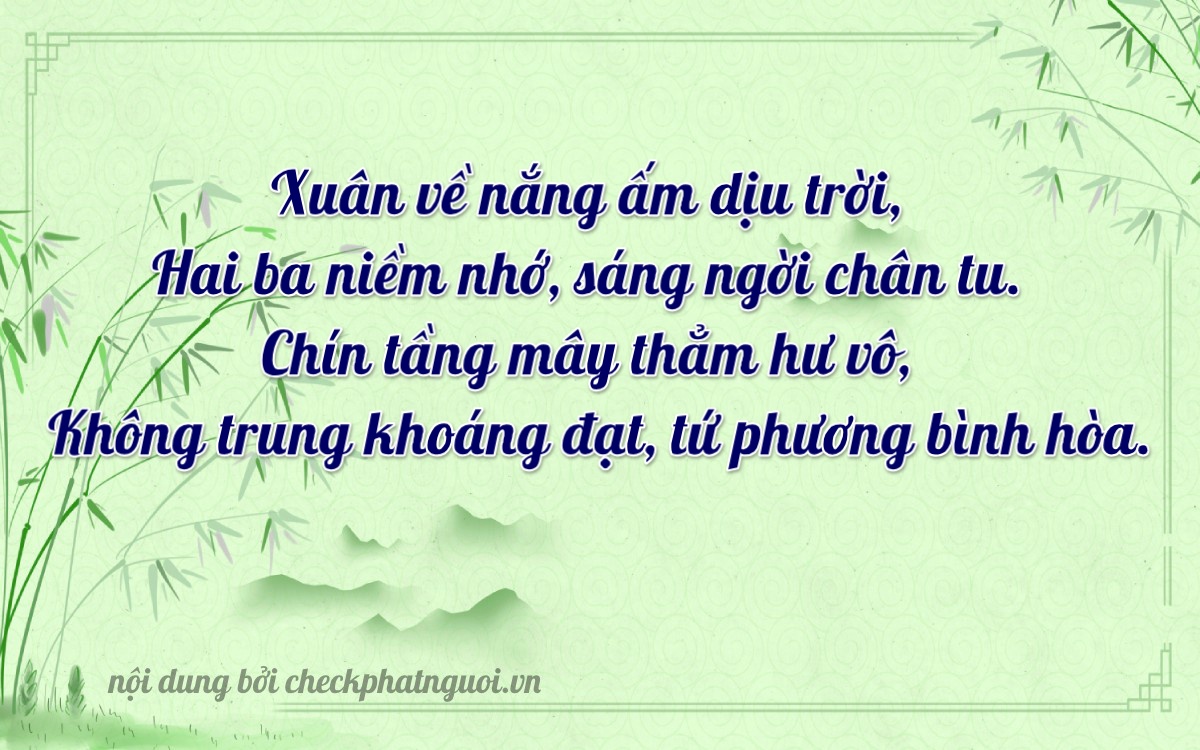 Bài thơ ý nghĩa cho <b>biển số 71B3-12090</b> tại website checkphatnguoi.vn