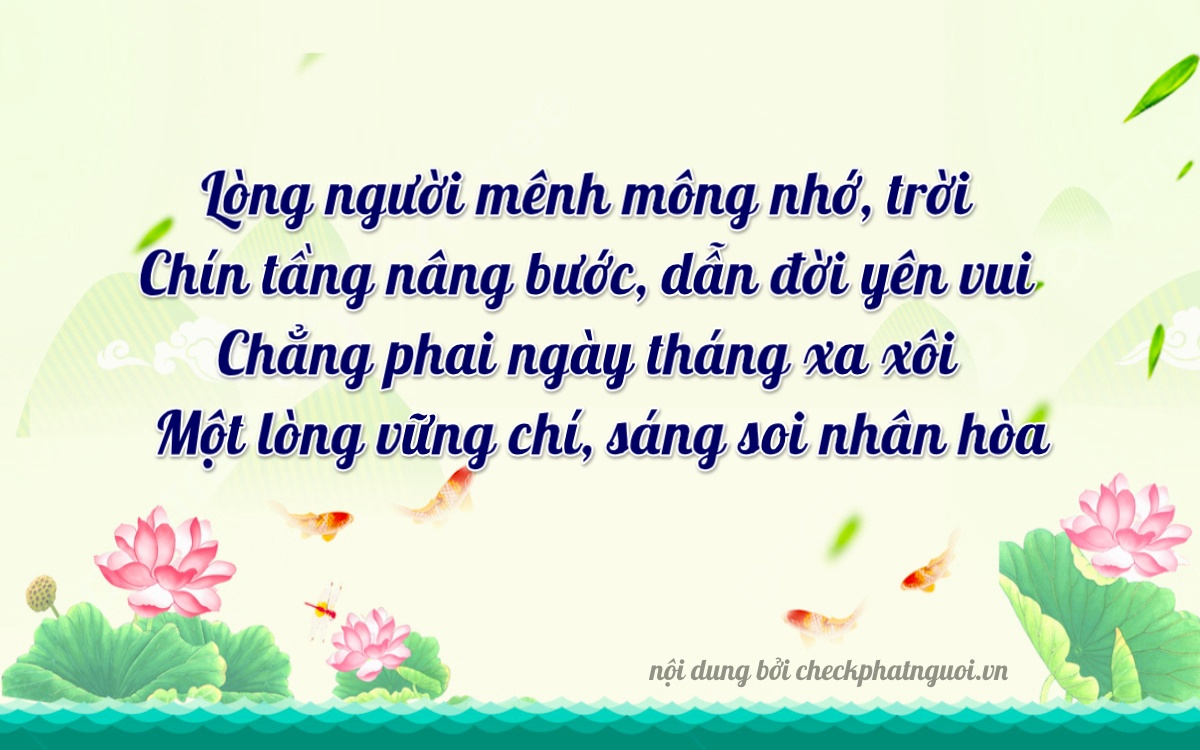 Bài thơ ý nghĩa cho <b>biển số 71B3-21991</b> tại website checkphatnguoi.vn