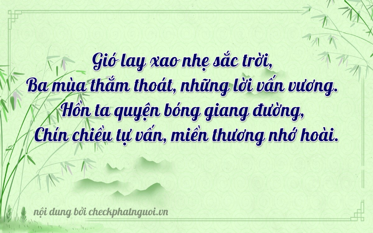 Bài thơ ý nghĩa cho <b>biển số 71B3-32239</b> tại website checkphatnguoi.vn