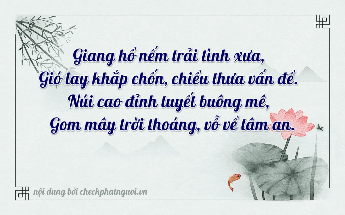 Bài thơ ý nghĩa cho <b>biển số 71B3-40956</b> tại website checkphatnguoi.vn