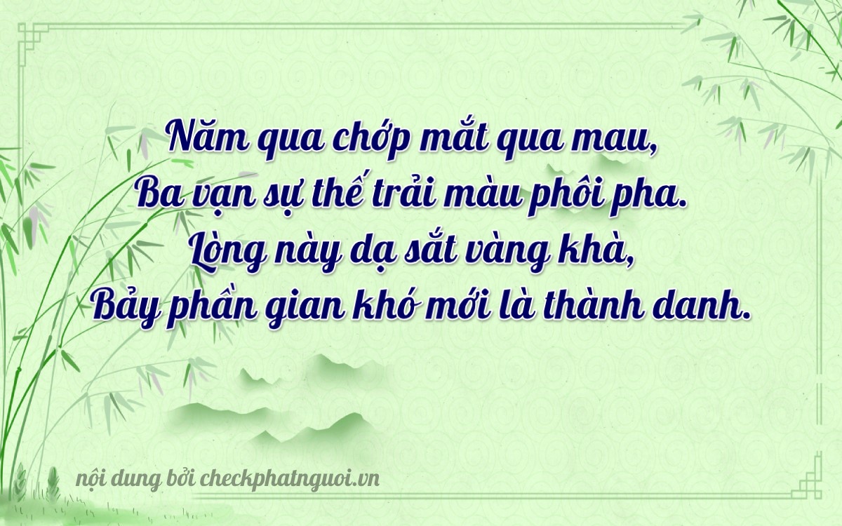 Bài thơ ý nghĩa cho <b>biển số 71B3-53573</b> tại website checkphatnguoi.vn