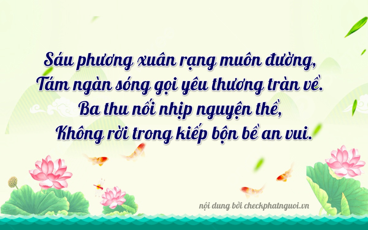 Bài thơ ý nghĩa cho <b>biển số 71B3-68300</b> tại website checkphatnguoi.vn