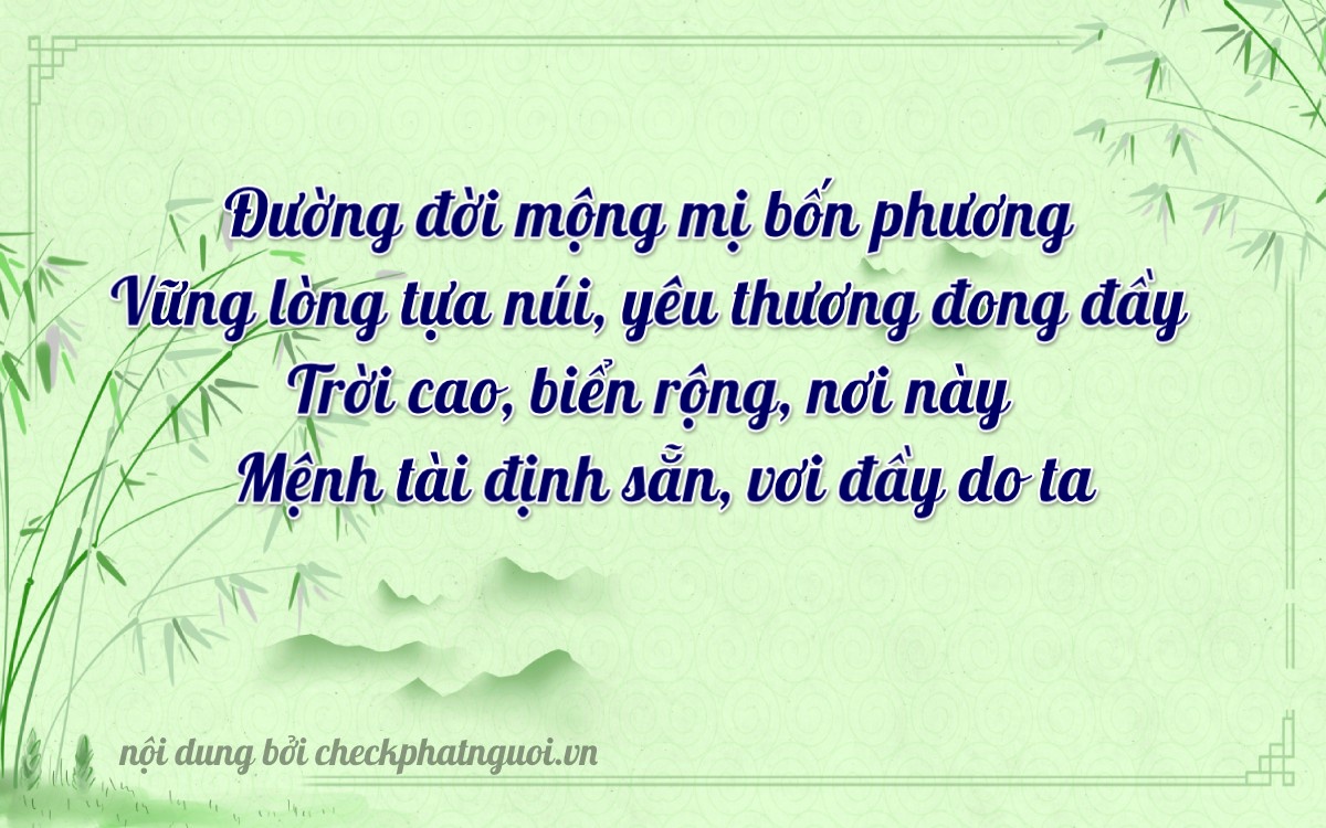 Bài thơ ý nghĩa cho <b>biển số 71B3-68873</b> tại website checkphatnguoi.vn