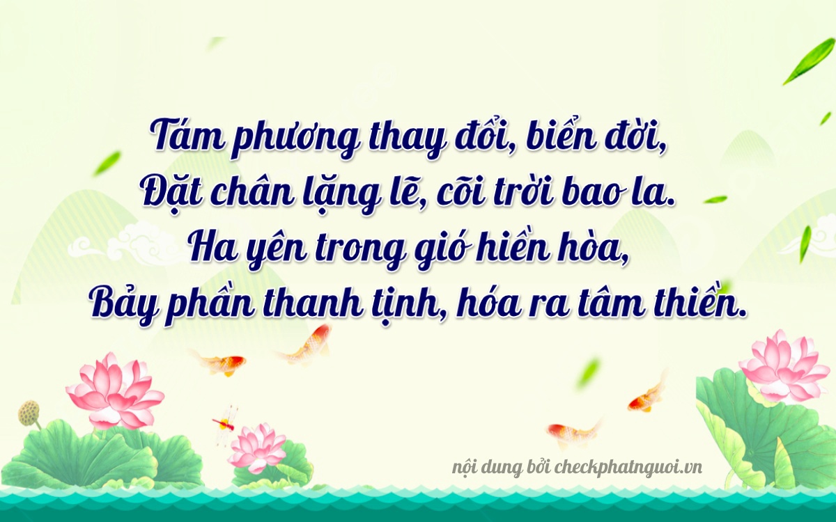 Bài thơ ý nghĩa cho <b>biển số 71B3-87076</b> tại website checkphatnguoi.vn