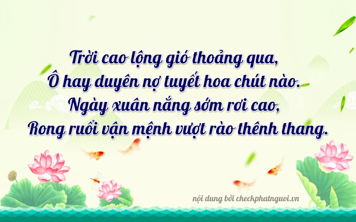 Bài thơ ý nghĩa cho <b>biển số 71B4-25087</b> tại website checkphatnguoi.vn