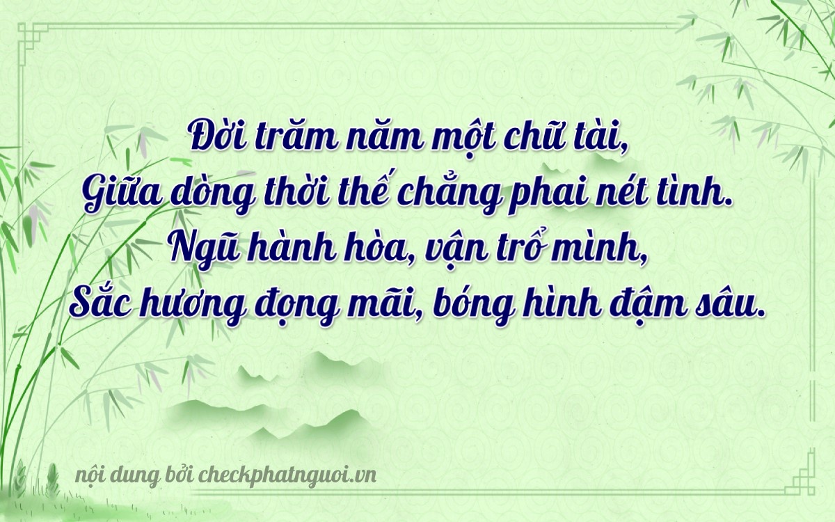 Bài thơ ý nghĩa cho <b>biển số 71B4-50233</b> tại website checkphatnguoi.vn