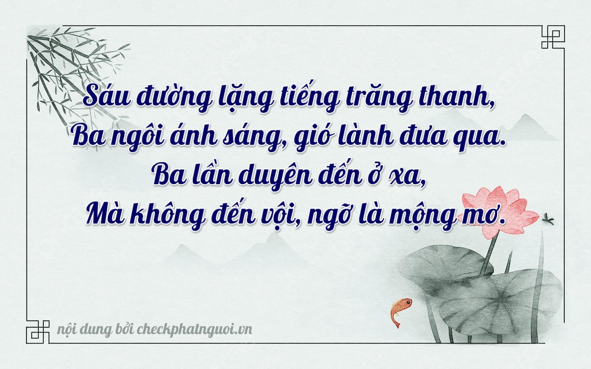 Bài thơ ý nghĩa cho <b>biển số 71B4-63360</b> tại website checkphatnguoi.vn