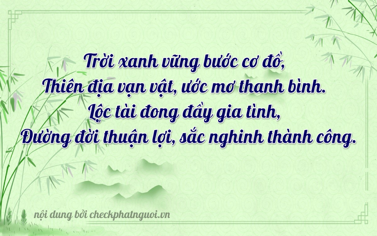 Bài thơ ý nghĩa cho <b>biển số 71B4-78885</b> tại website checkphatnguoi.vn