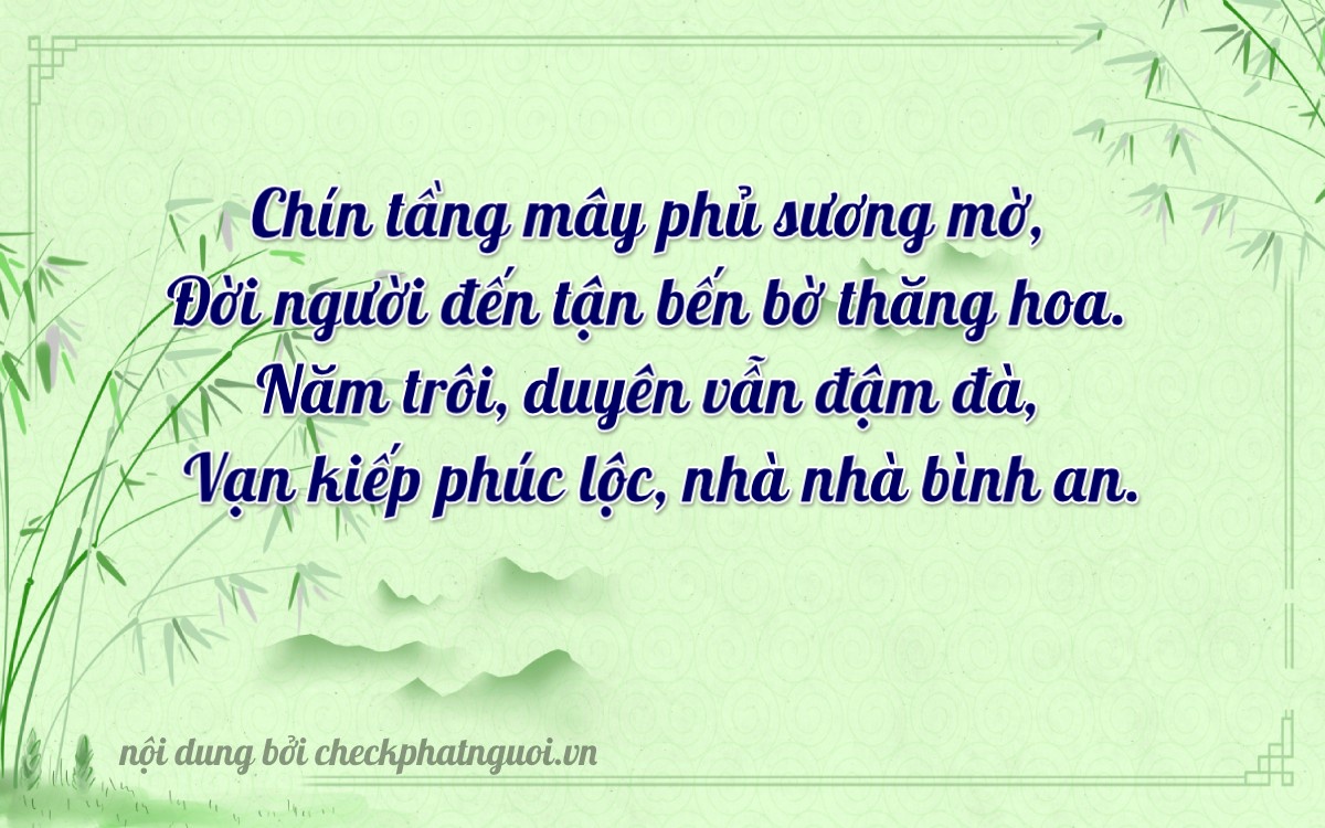 Bài thơ ý nghĩa cho <b>biển số 71B4-91527</b> tại website checkphatnguoi.vn