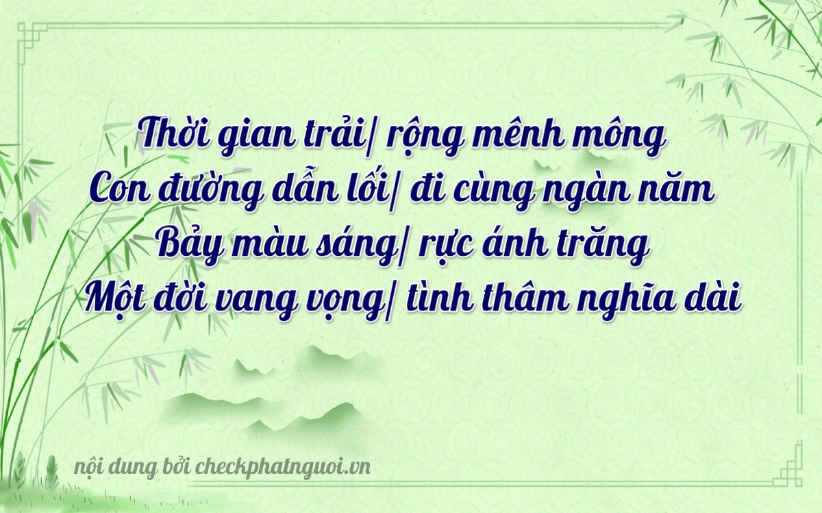 Bài thơ ý nghĩa cho <b>biển số 71C-01071</b> tại website checkphatnguoi.vn