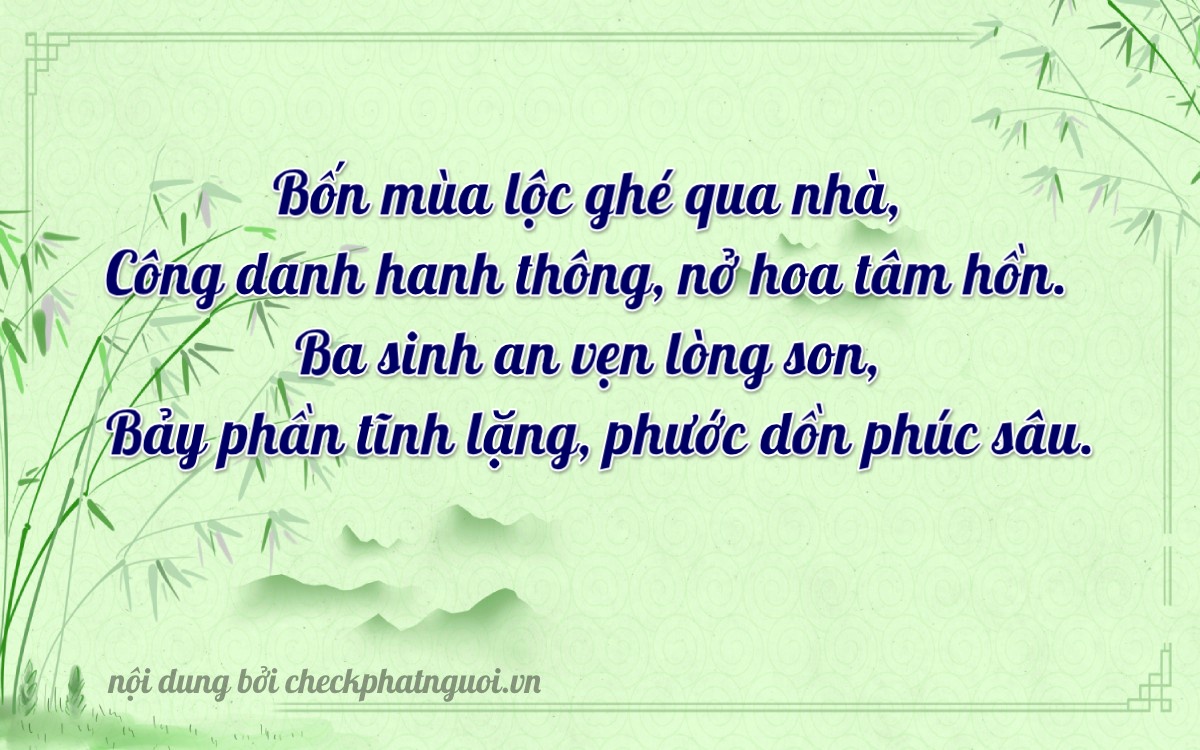 Bài thơ ý nghĩa cho <b>biển số 71C-04377</b> tại website checkphatnguoi.vn