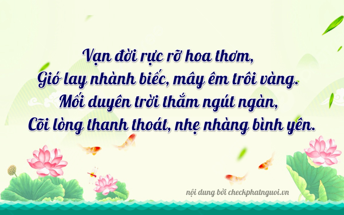 Bài thơ ý nghĩa cho <b>biển số 71C-05235</b> tại website checkphatnguoi.vn