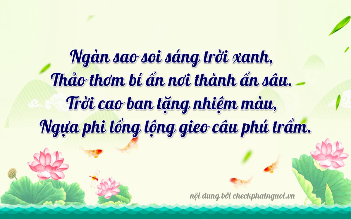 Bài thơ ý nghĩa cho <b>biển số 71C-12323</b> tại website checkphatnguoi.vn