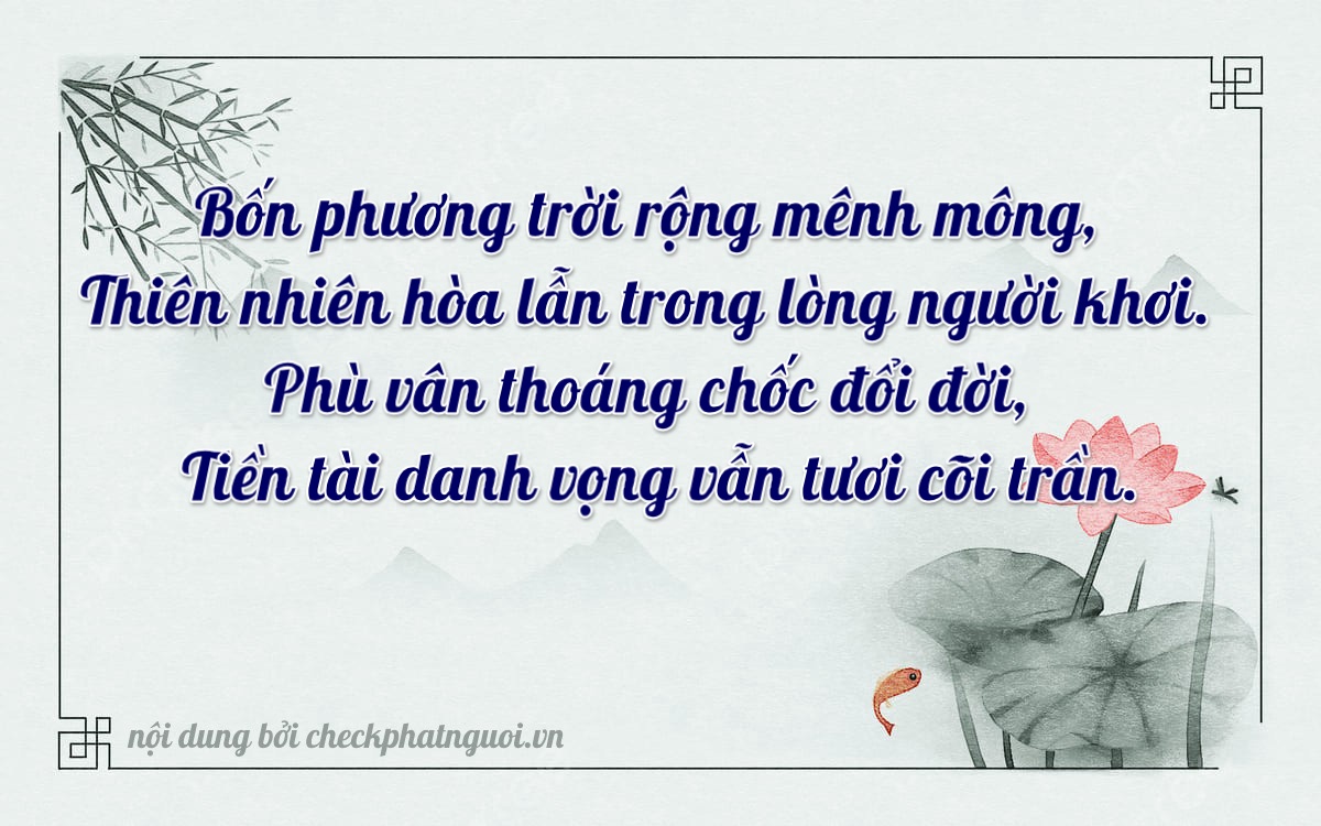 Bài thơ ý nghĩa cho <b>biển số 71C2-64468</b> tại website checkphatnguoi.vn