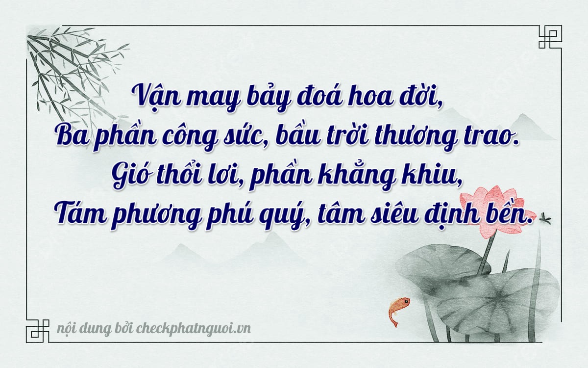 Bài thơ ý nghĩa cho <b>biển số 71C2-70368</b> tại website checkphatnguoi.vn