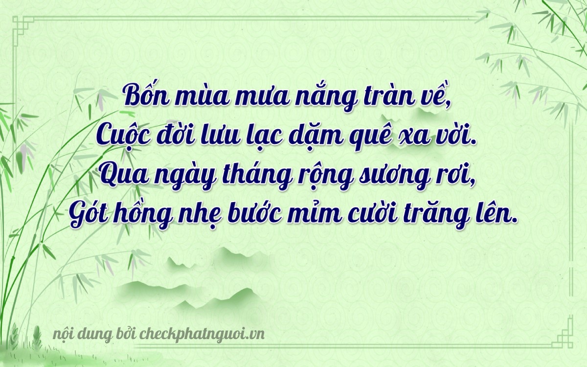 Bài thơ ý nghĩa cho <b>biển số 71C3-45229</b> tại website checkphatnguoi.vn