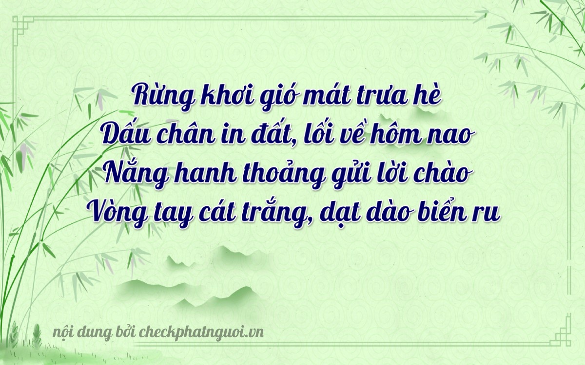 Bài thơ ý nghĩa cho <b>biển số 71C4-25867</b> tại website checkphatnguoi.vn