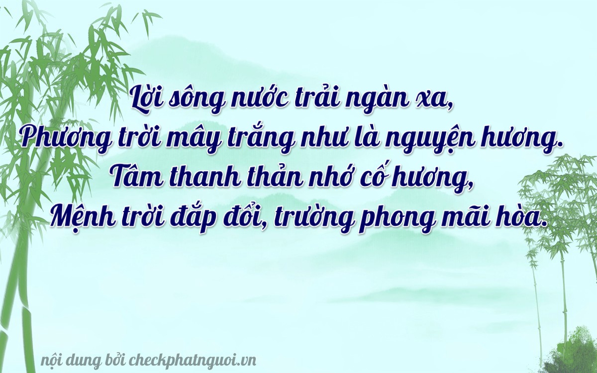 Bài thơ ý nghĩa cho <b>biển số 71C4-44853</b> tại website checkphatnguoi.vn