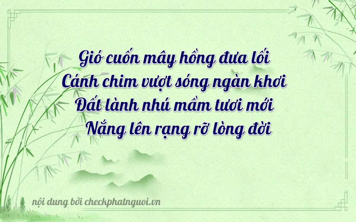 Bài thơ ý nghĩa cho <b>biển số 71C-93027</b> tại website checkphatnguoi.vn