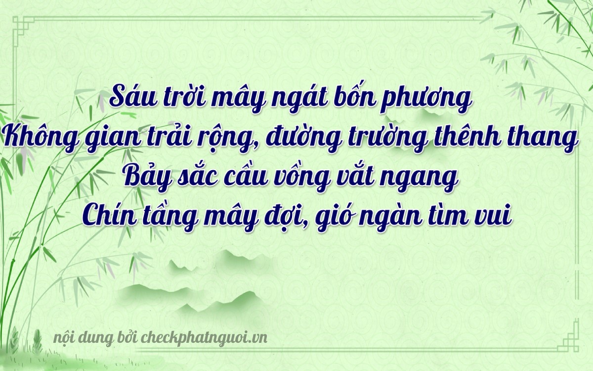 Bài thơ ý nghĩa cho <b>biển số 71F-36079</b> tại website checkphatnguoi.vn