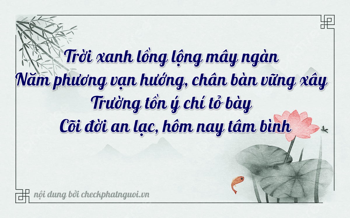 Bài thơ ý nghĩa cho <b>biển số 71H-00567</b> tại website checkphatnguoi.vn