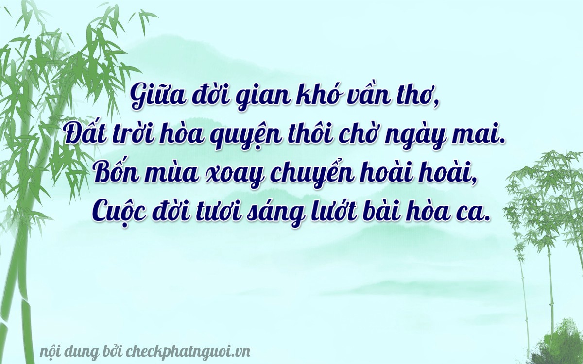 Bài thơ ý nghĩa cho <b>biển số 71H-6439</b> tại website checkphatnguoi.vn