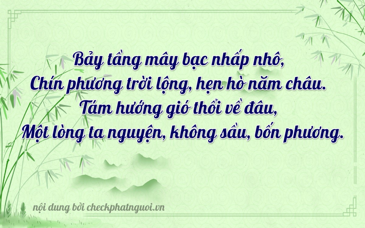 Bài thơ ý nghĩa cho <b>biển số 71H-79491</b> tại website checkphatnguoi.vn