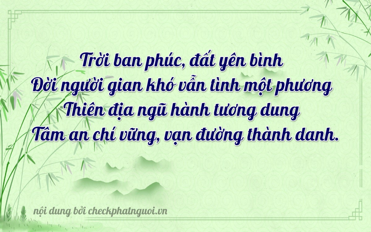 Bài thơ ý nghĩa cho <b>biển số 71K1-00033</b> tại website checkphatnguoi.vn