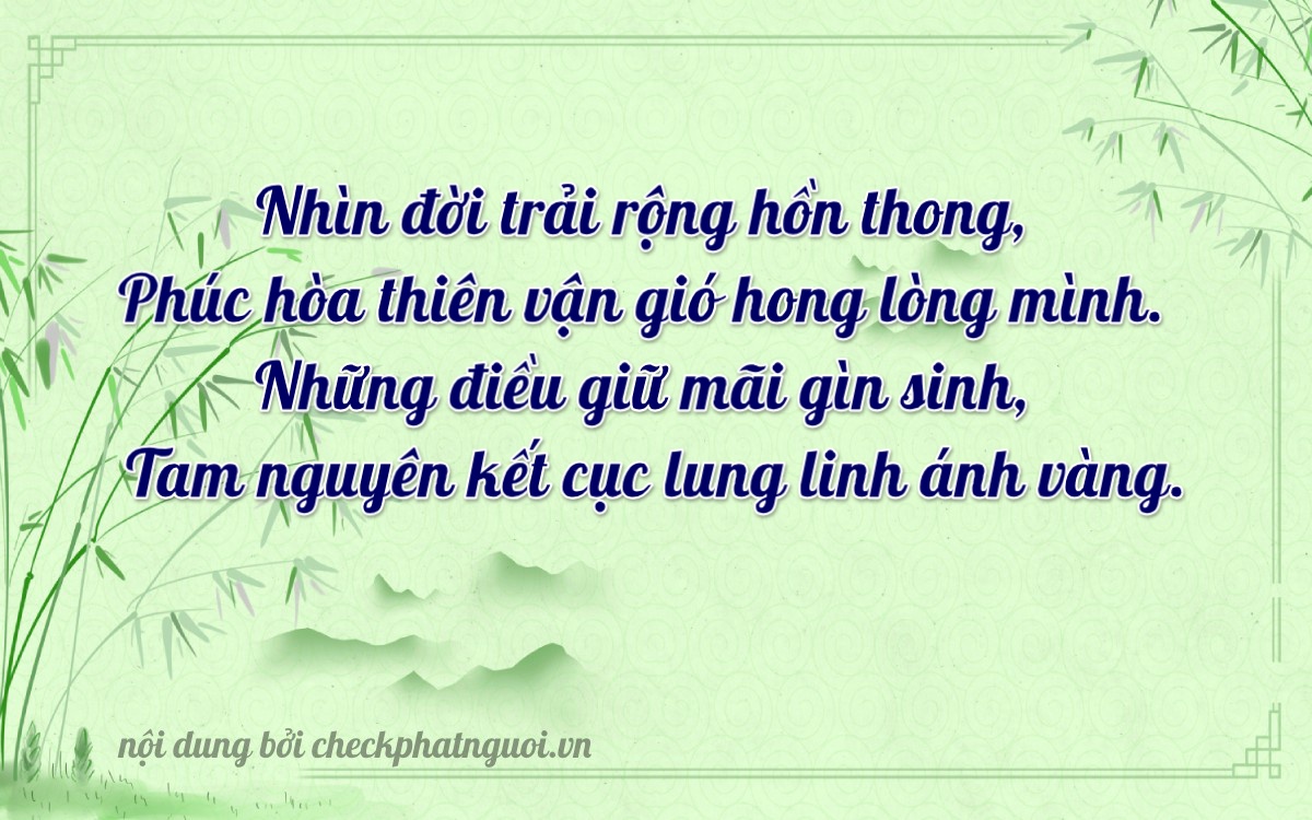 Bài thơ ý nghĩa cho <b>biển số 71L1-00323</b> tại website checkphatnguoi.vn