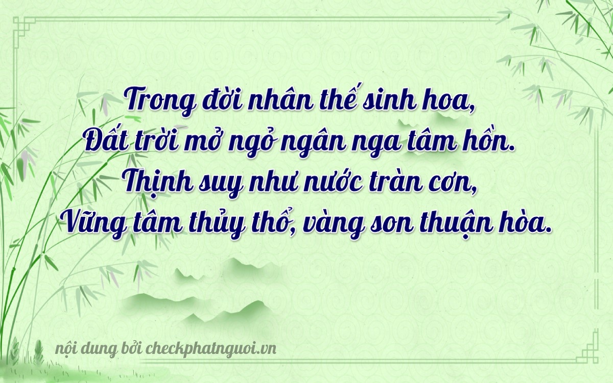 Bài thơ ý nghĩa cho <b>biển số 71L1-05638</b> tại website checkphatnguoi.vn