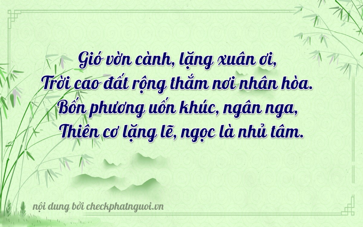 Bài thơ ý nghĩa cho <b>biển số 72A-00470</b> tại website checkphatnguoi.vn