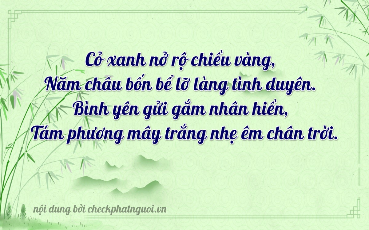 Bài thơ ý nghĩa cho <b>biển số 72A-05284</b> tại website checkphatnguoi.vn