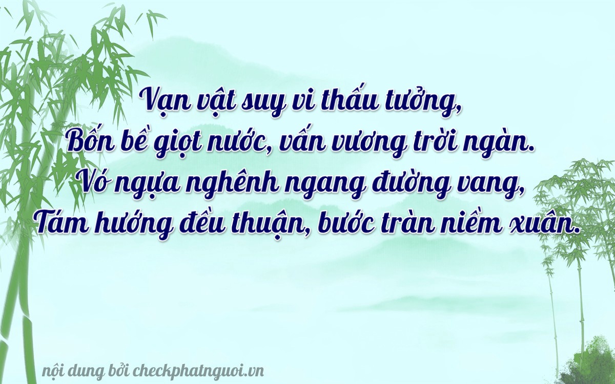 Bài thơ ý nghĩa cho <b>biển số 72A-06498</b> tại website checkphatnguoi.vn