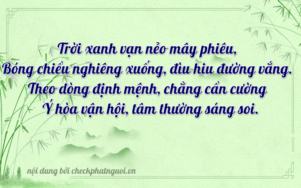 Bài thơ ý nghĩa cho <b>biển số 72A-07982</b> tại website checkphatnguoi.vn