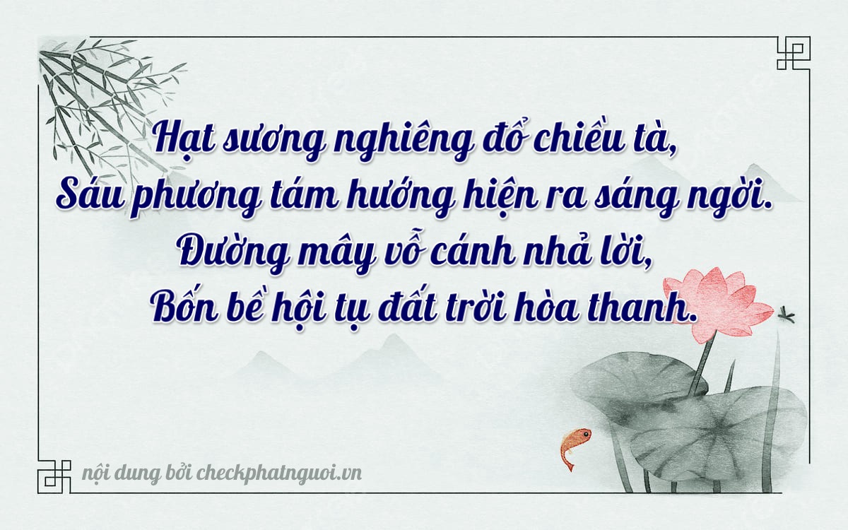 Bài thơ ý nghĩa cho <b>biển số 72A-08604</b> tại website checkphatnguoi.vn