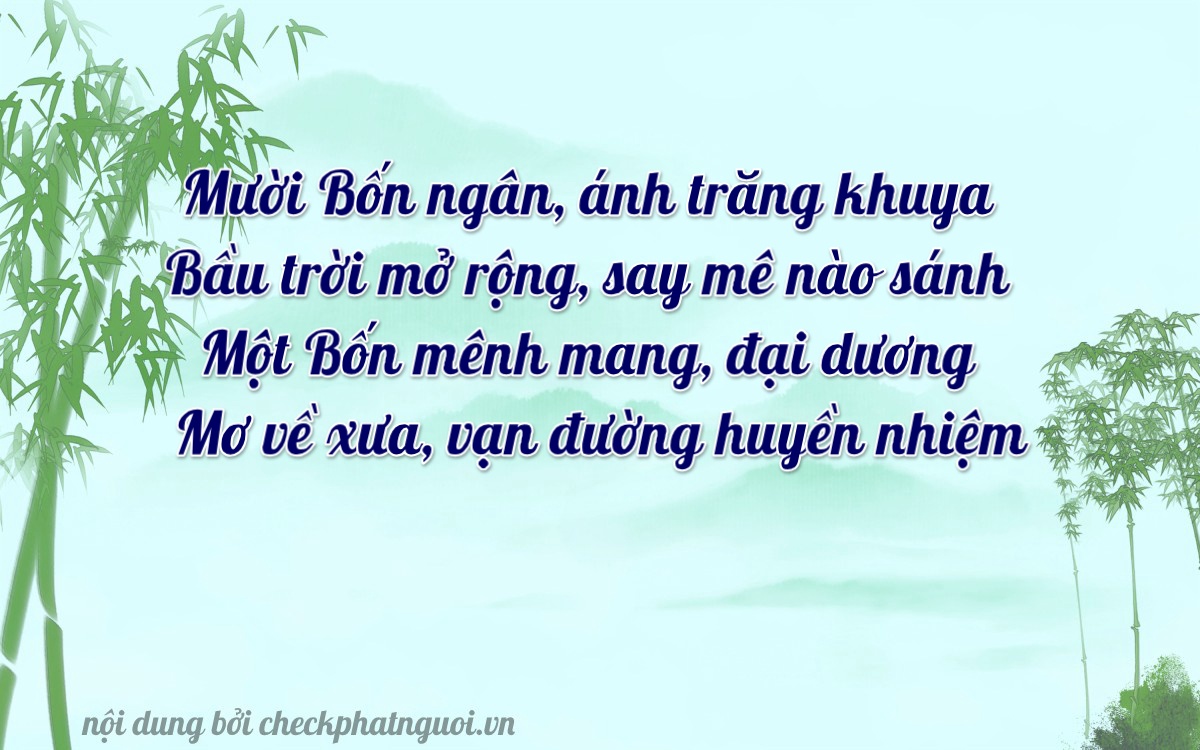Bài thơ ý nghĩa cho <b>biển số 72A-14414</b> tại website checkphatnguoi.vn