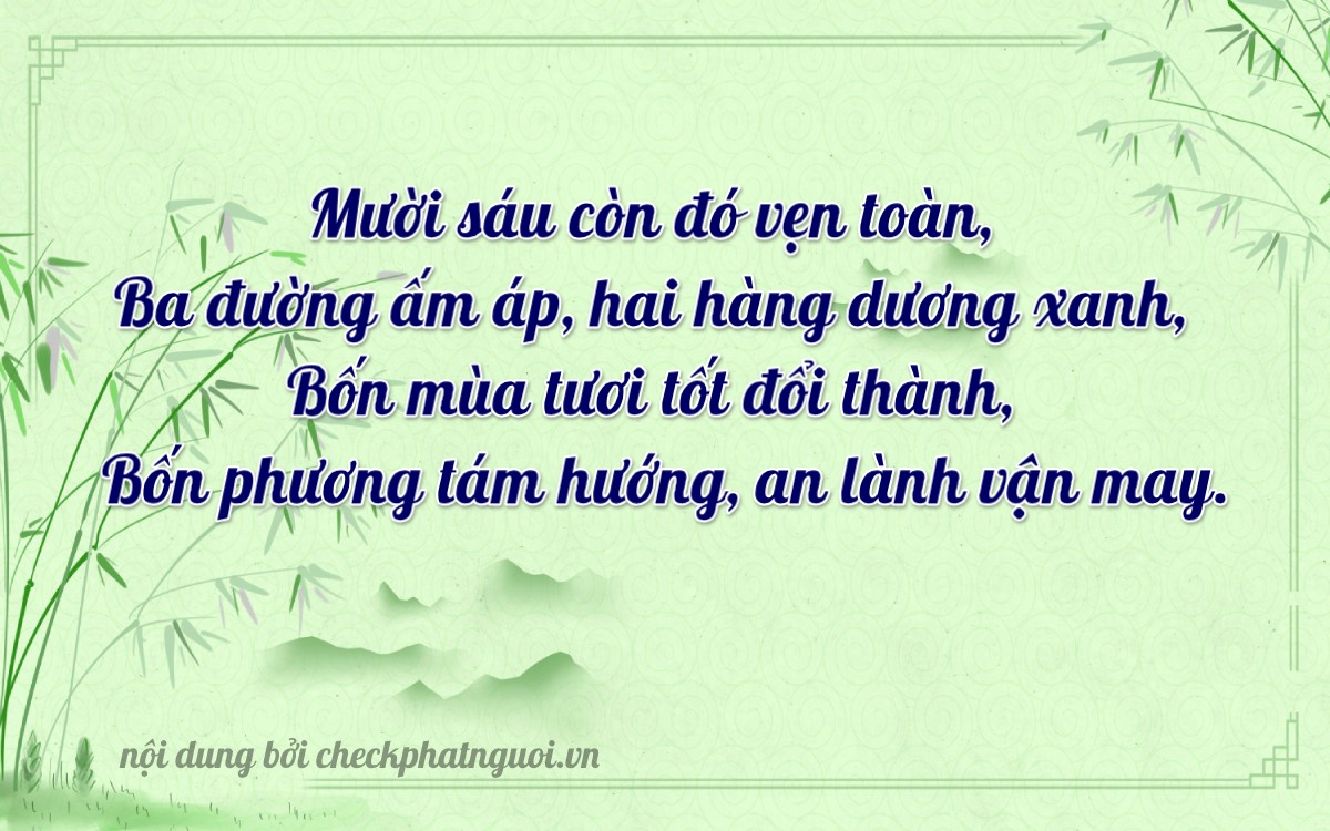 Bài thơ ý nghĩa cho <b>biển số 72A-16344</b> tại website checkphatnguoi.vn