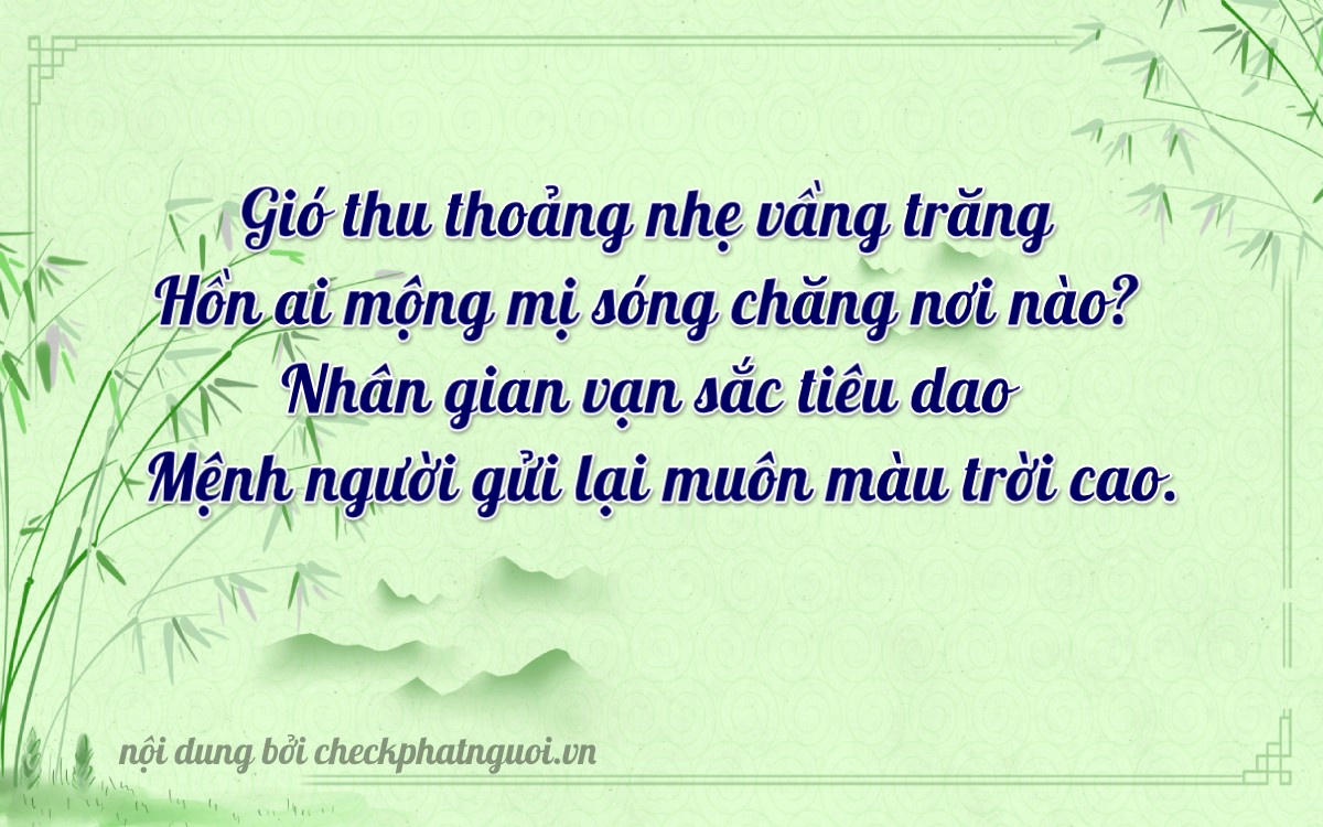 Bài thơ ý nghĩa cho <b>biển số 72A-18284</b> tại website checkphatnguoi.vn