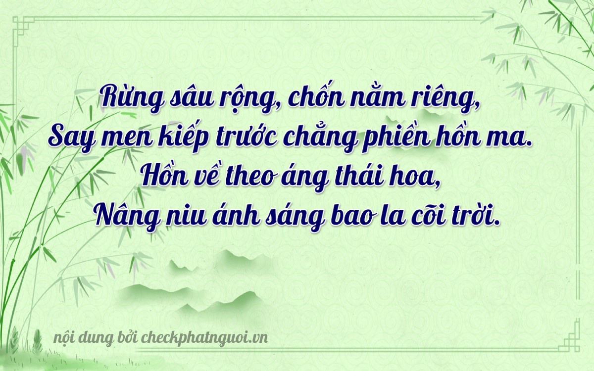 Bài thơ ý nghĩa cho <b>biển số 72A-20231</b> tại website checkphatnguoi.vn