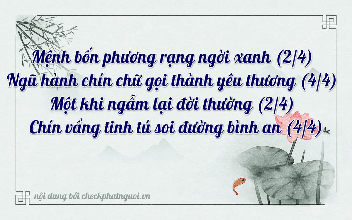 Bài thơ ý nghĩa cho <b>biển số 72A-21013</b> tại website checkphatnguoi.vn