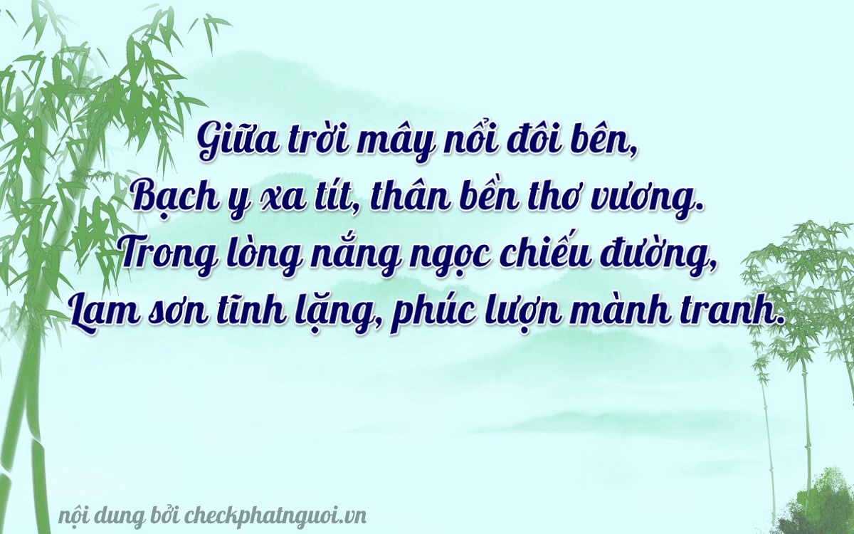 Bài thơ ý nghĩa cho <b>biển số 72A-21772</b> tại website checkphatnguoi.vn