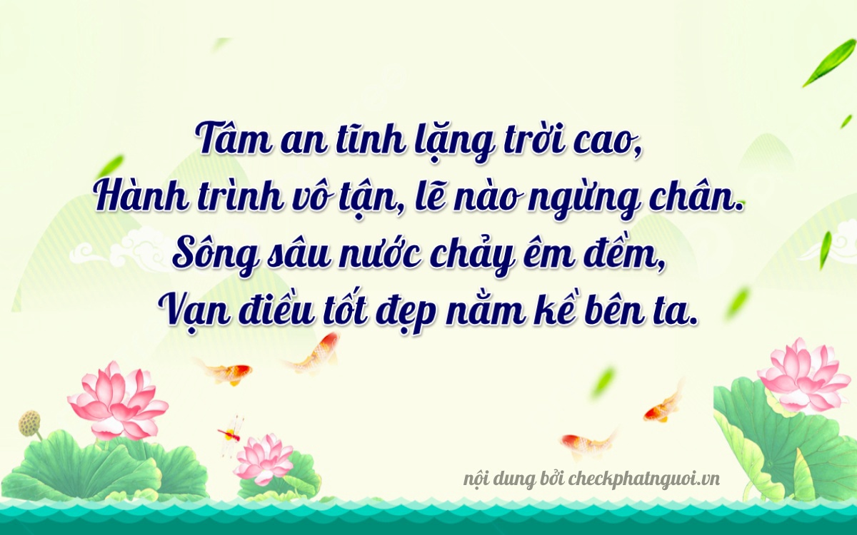 Bài thơ ý nghĩa cho <b>biển số 72A-22781</b> tại website checkphatnguoi.vn