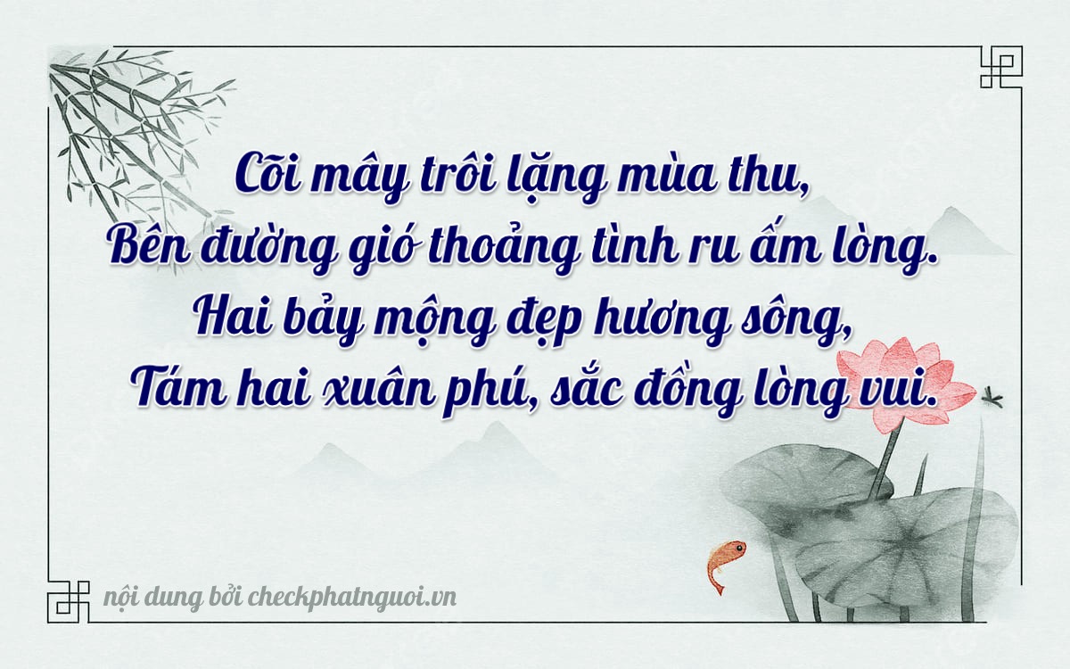 Bài thơ ý nghĩa cho <b>biển số 72A-22782</b> tại website checkphatnguoi.vn