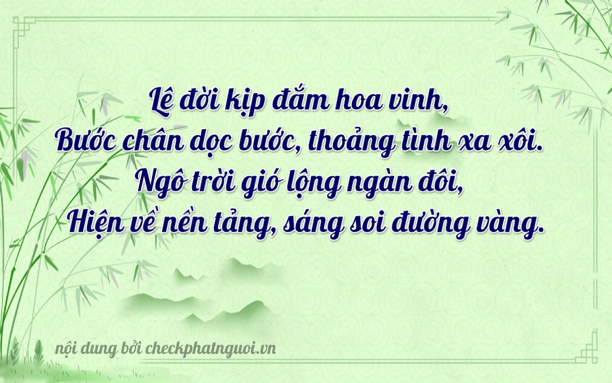 Bài thơ ý nghĩa cho <b>biển số 72A-22815</b> tại website checkphatnguoi.vn