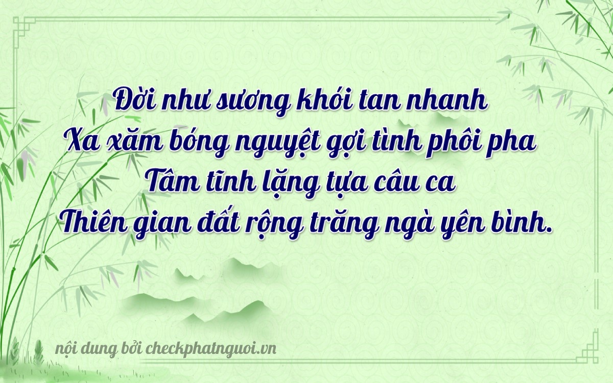 Bài thơ ý nghĩa cho <b>biển số 72A-23408</b> tại website checkphatnguoi.vn