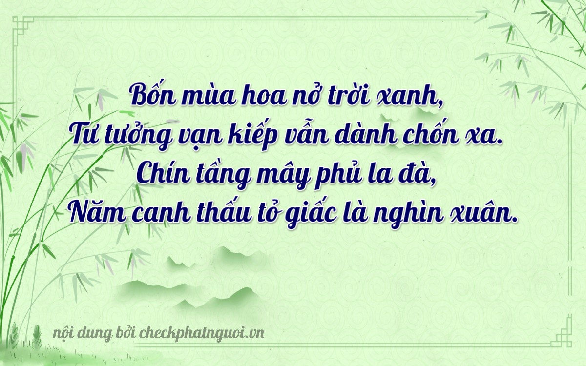 Bài thơ ý nghĩa cho <b>biển số 72A-24953</b> tại website checkphatnguoi.vn