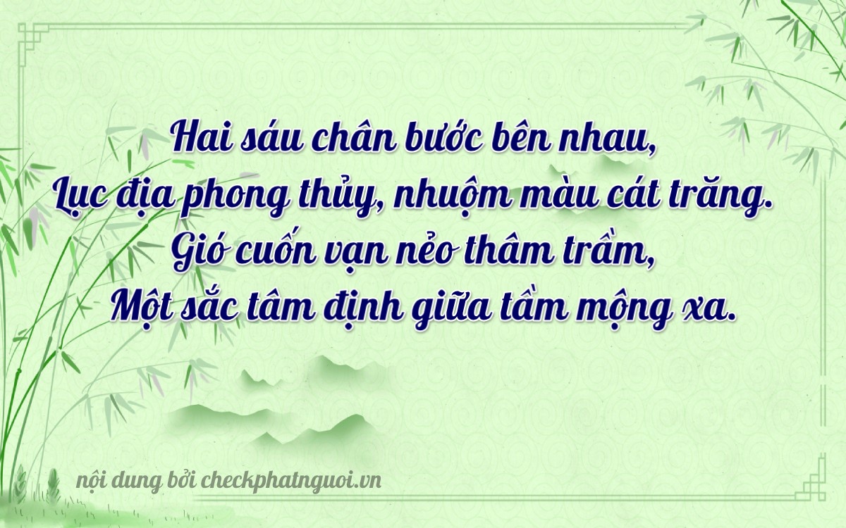 Bài thơ ý nghĩa cho <b>biển số 72A-26621</b> tại website checkphatnguoi.vn
