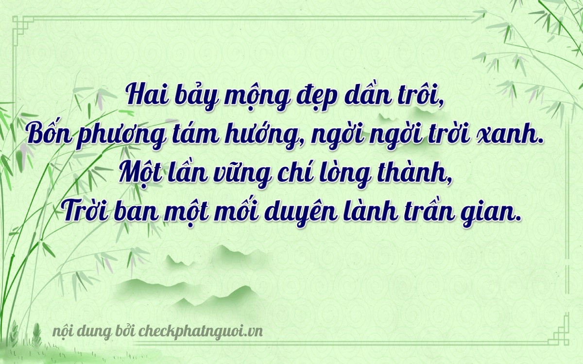 Bài thơ ý nghĩa cho <b>biển số 72A-27431</b> tại website checkphatnguoi.vn