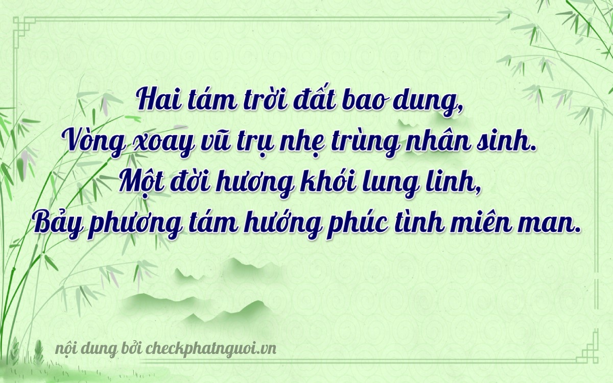 Bài thơ ý nghĩa cho <b>biển số 72A-28178</b> tại website checkphatnguoi.vn