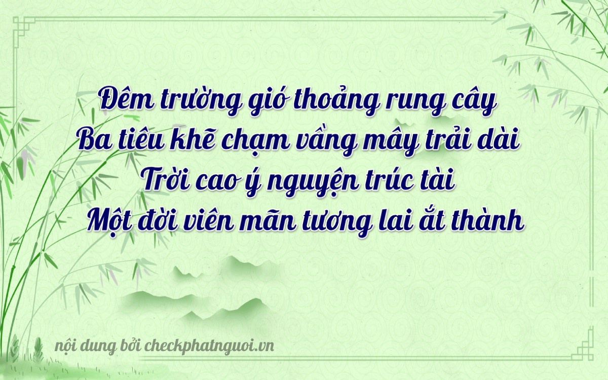 Bài thơ ý nghĩa cho <b>biển số 72A-29351</b> tại website checkphatnguoi.vn